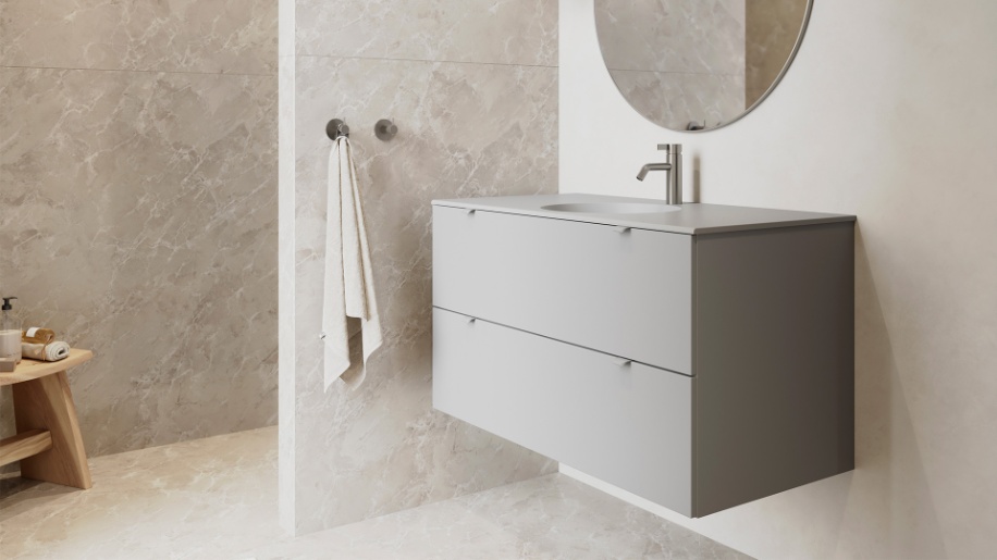 S19 bad i Lys grå fra Svane Køkkenet