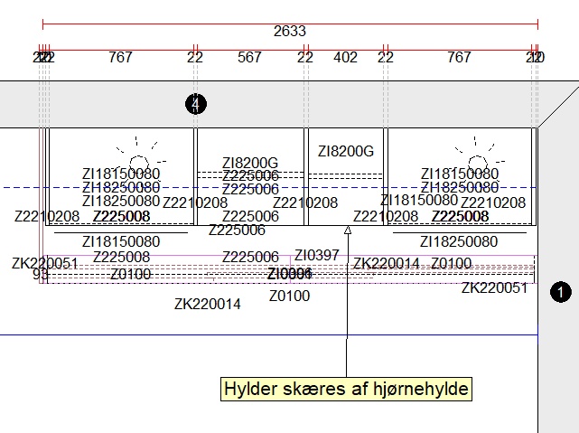 Sort skydedørsgarderobe fra Svane Køkkenet