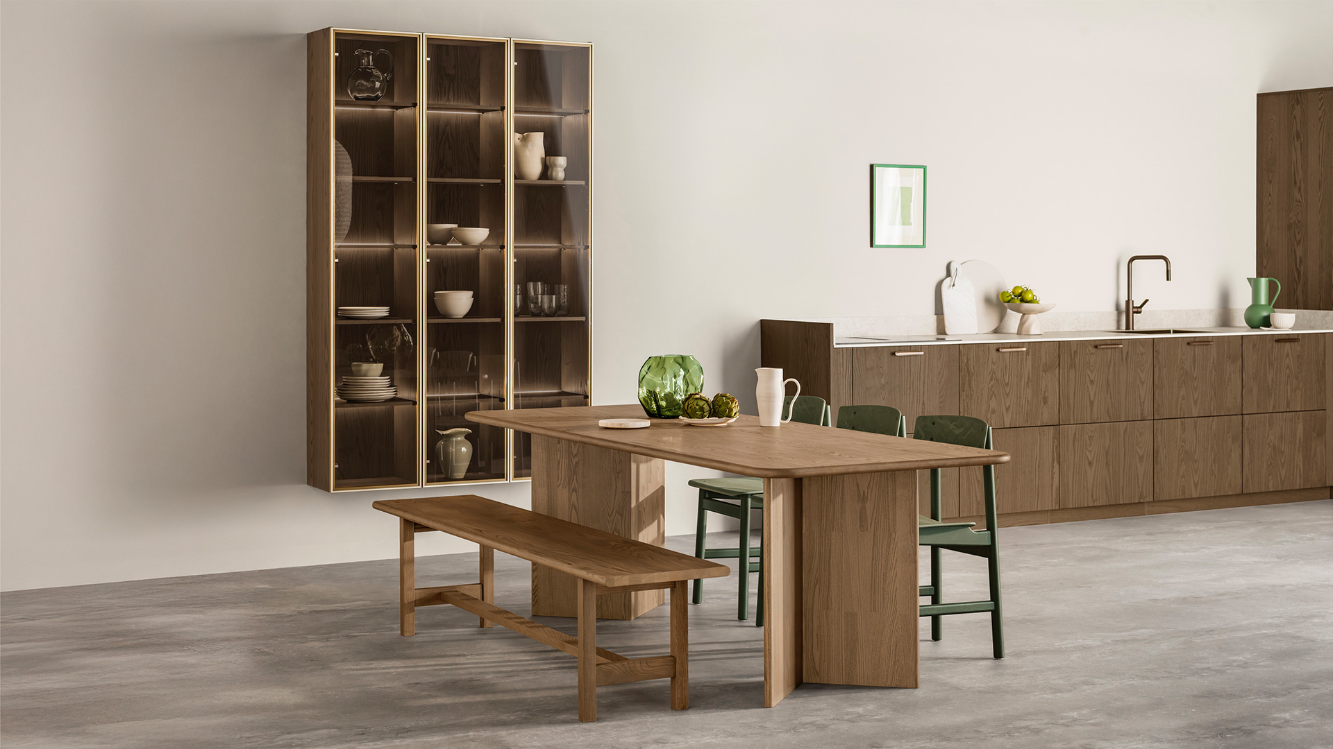 Vitrineskabe fra Svane Køkkenet